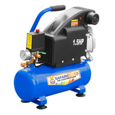 Safari Group | COMPRESORA 09L 1.5HP 220V 8BAR 4CFM- AZUL