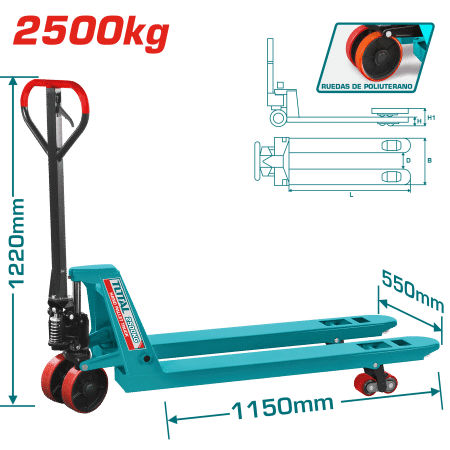 PALETA HIDRAULICA 2500KG 220X56X71CM