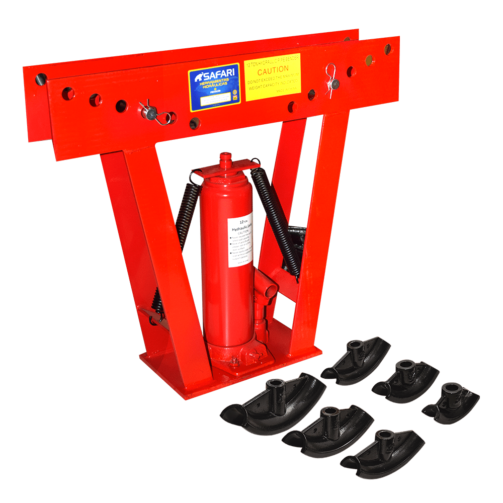 DOBLADORA DE TUBOS 12 TON ROJO