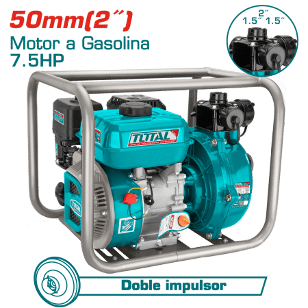 MOTOBOMBA GASOLINERA 2 PULG 7.5HP 300L/MIN ALTURA 80M SUC 7M 7.5HP INDUSTRIAL