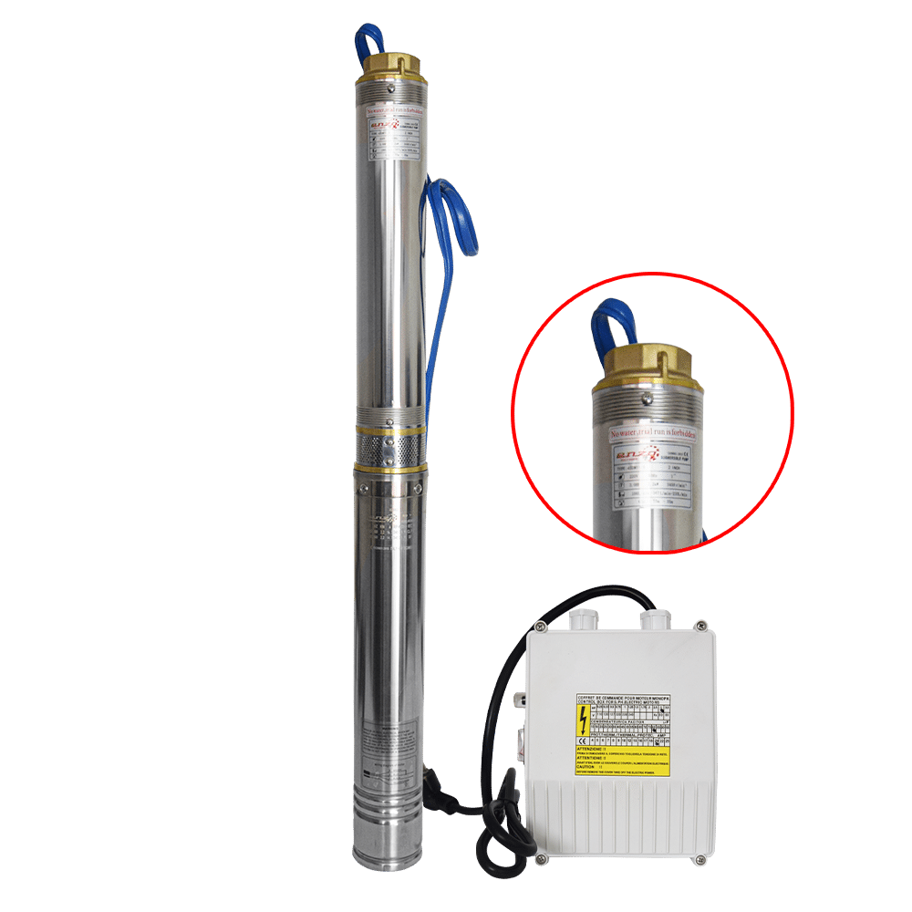 BOMBA SUMERGIBLE POZO 4″ SDM 220V 3.0HP 2.2KW ACERO INOX 1FASE