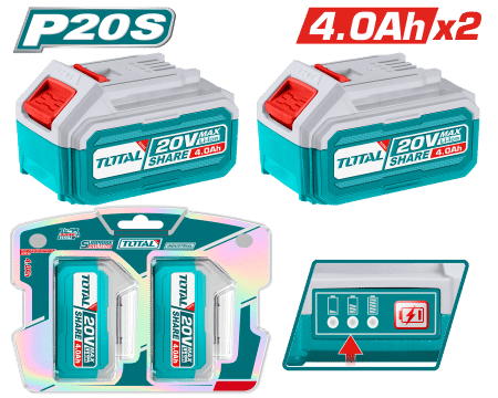 COMBO 20V BATERIAS 2X4.0AH INDUSTRIAL BLISTER EDIC.LIMITADA