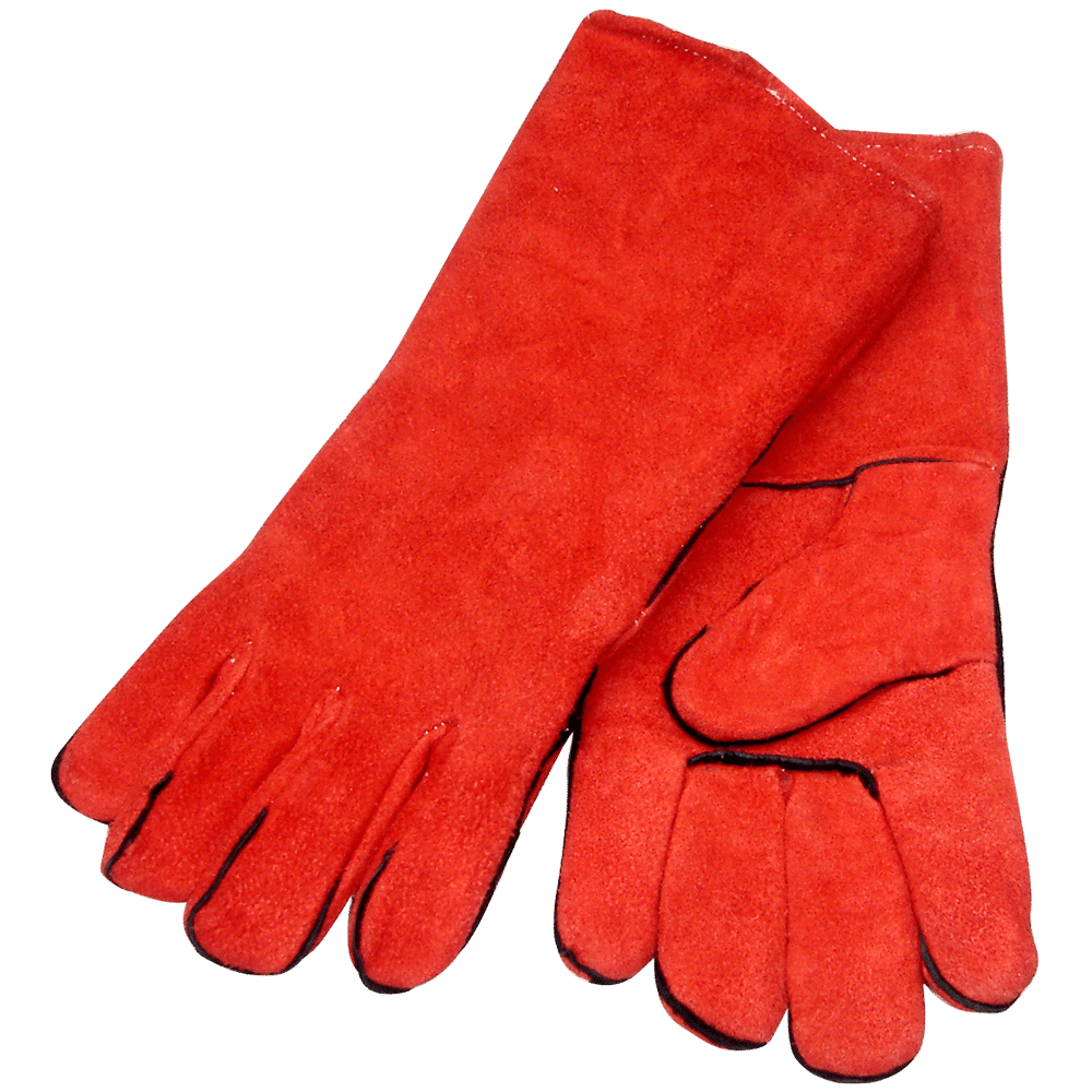 GUANTE ROJO PARA SOLDAR CUERO AB 390GR 14 PULG