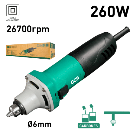 RECTIFICADOR 260W 26700/MIN 6MM TIPO CHUCK BOX