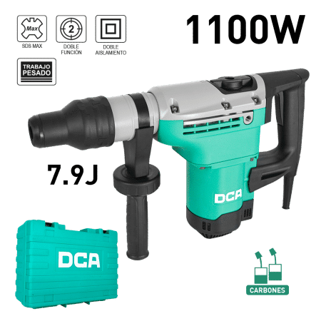 ROTOMARTILLO SDS MAX 1100W 7.9J 38MM 320/MIN FI:0-2900/MIN MALETIN