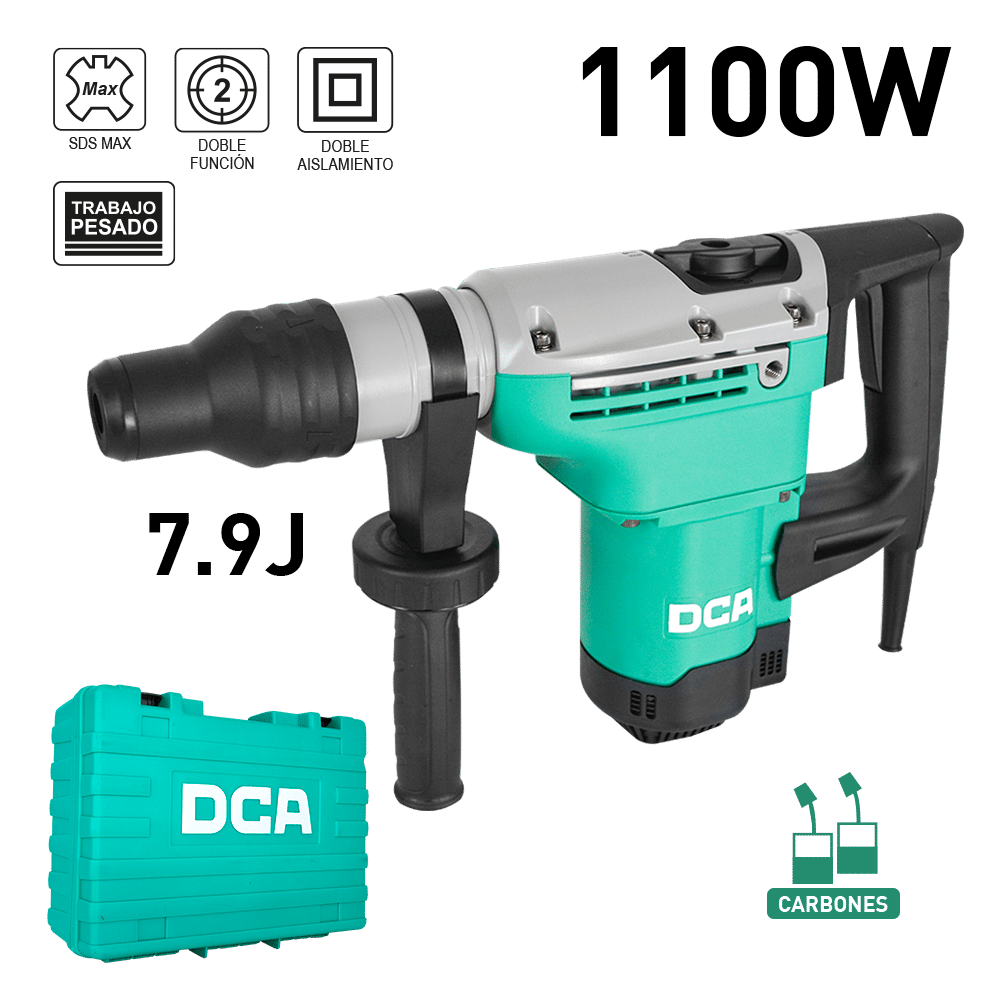ROTOMARTILLO SDS MAX 1100W 7.9J 38MM 320/MIN FI:0-2900/MIN MALETIN