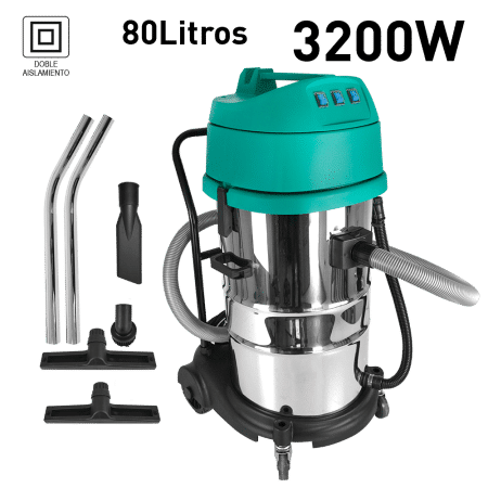 ASPIRADORA 3200W 80L HUMEDO/SECO HEPA FILTER