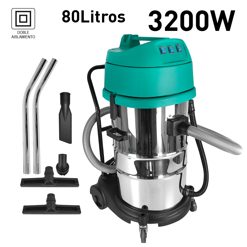 ASPIRADORA 3200W 80L HUMEDO/SECO HEPA FILTER