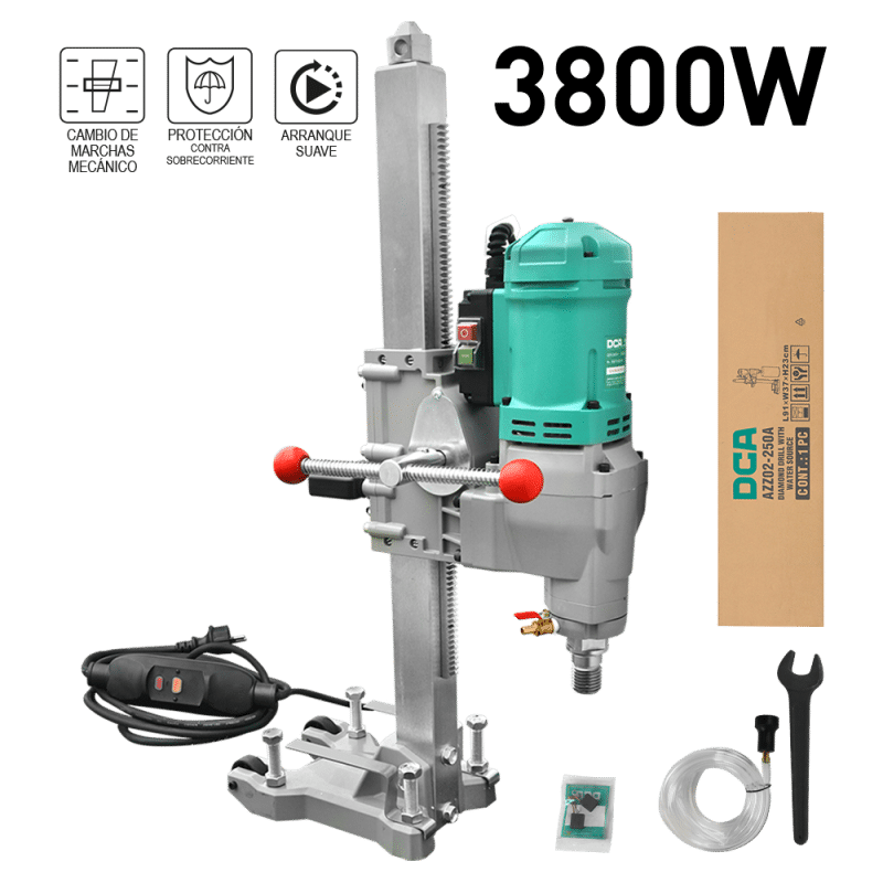 TALADRO DIAMANTE 3800W 390-1100/MIN 250MM