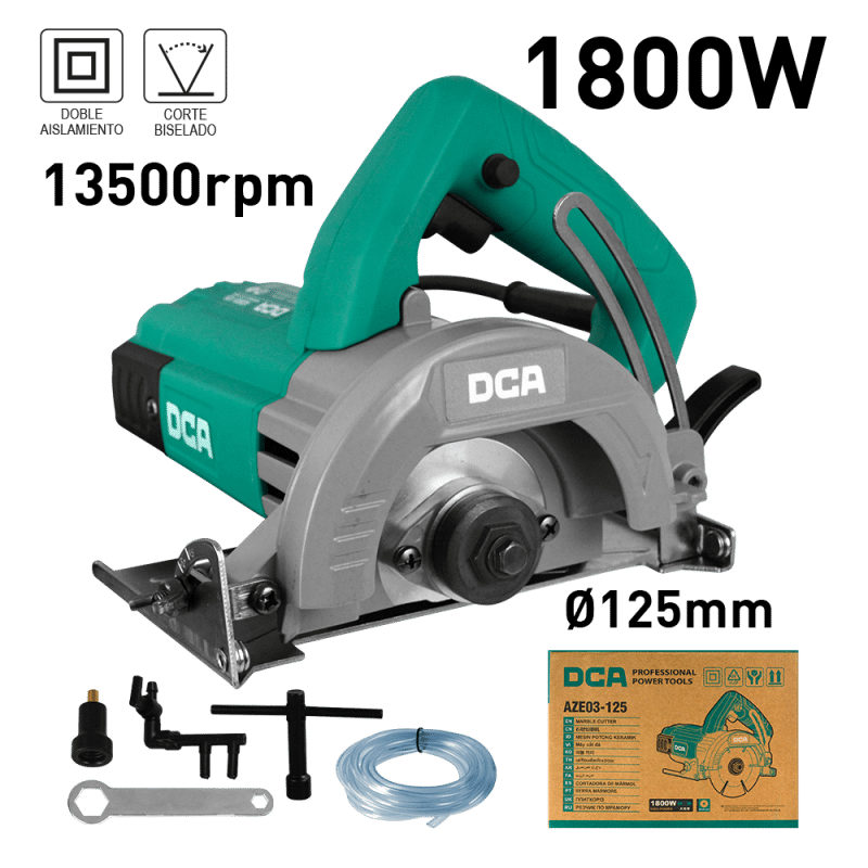 CORTADOR DE MARMOL 1800W 125MM MAX: 38.5MM 13500/MIN