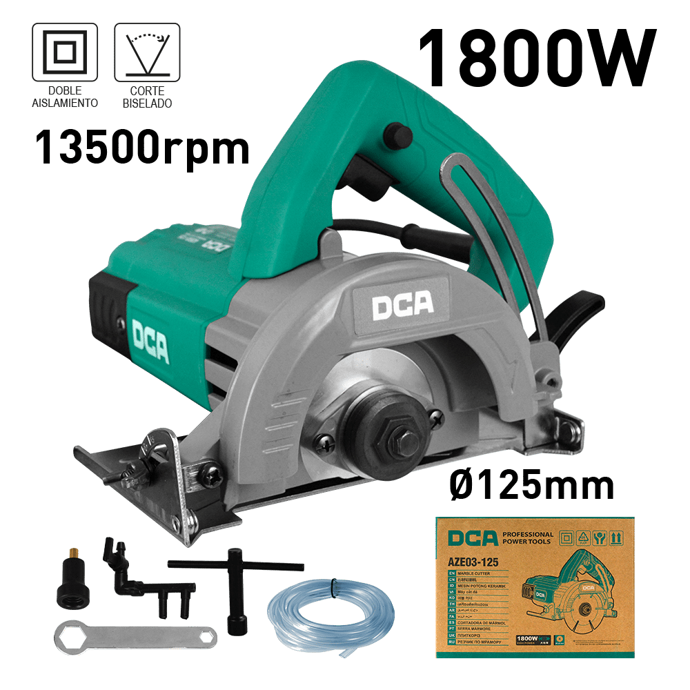 CORTADOR DE MARMOL 1800W 125MM MAX: 38.5MM 13500/MIN