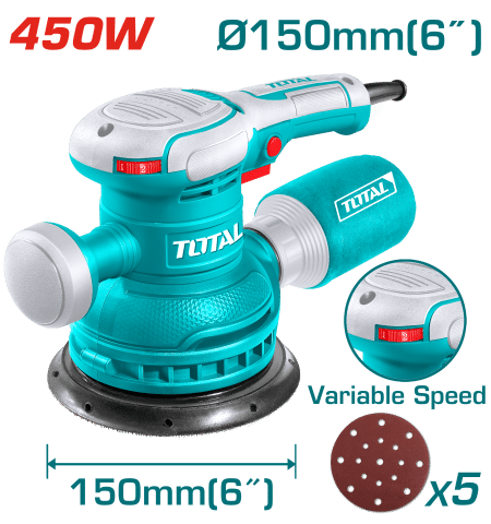 LIJADORA ROTATIVA 450W 6000-12000RPM VARIABLE 150MM 6'' INDUSTRIAL