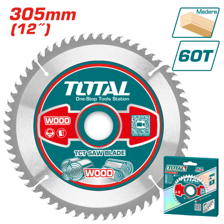 DISCO DENTADO TCT P/MADERA 254MM (12'') 60T INDUSTRIAL