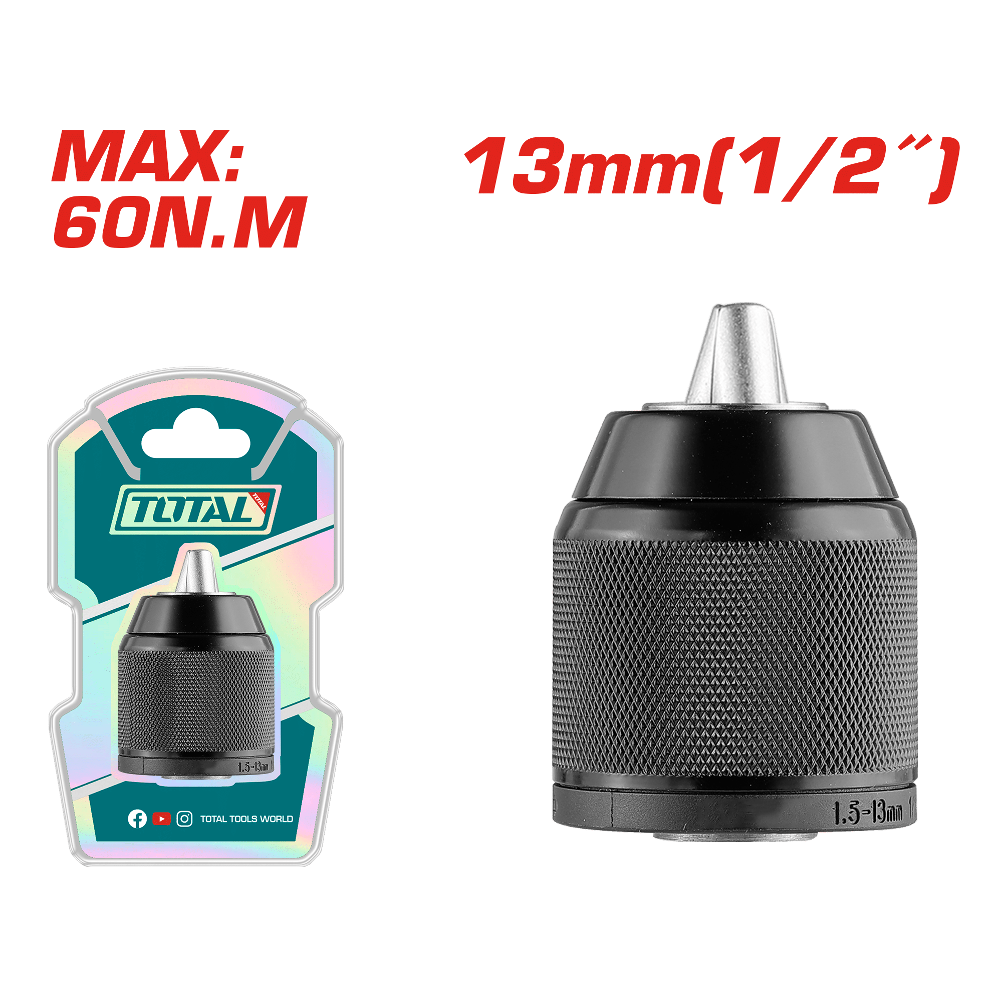 MANDRIL DE IMPACTO 13MM SIN LLAVE