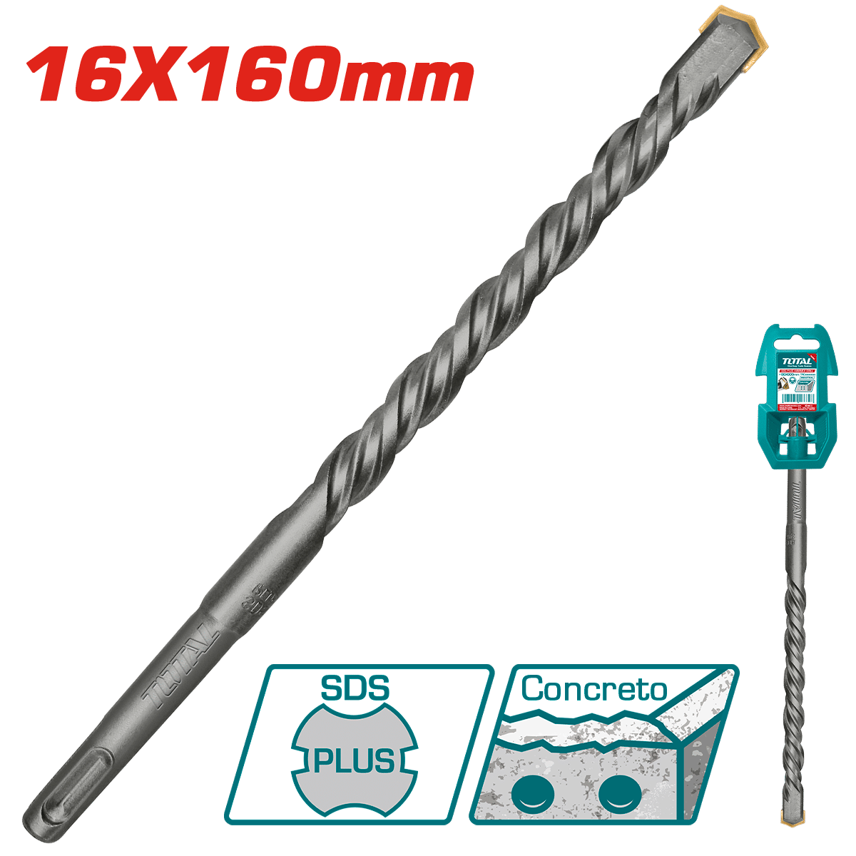 BROCA SDS PLUS 16 X 160MM INDUSTRIAL
