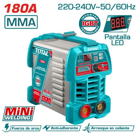 SOLDADORA INV-MINI MMA 15-180A LCD E:1.6-4.0 180A@30%