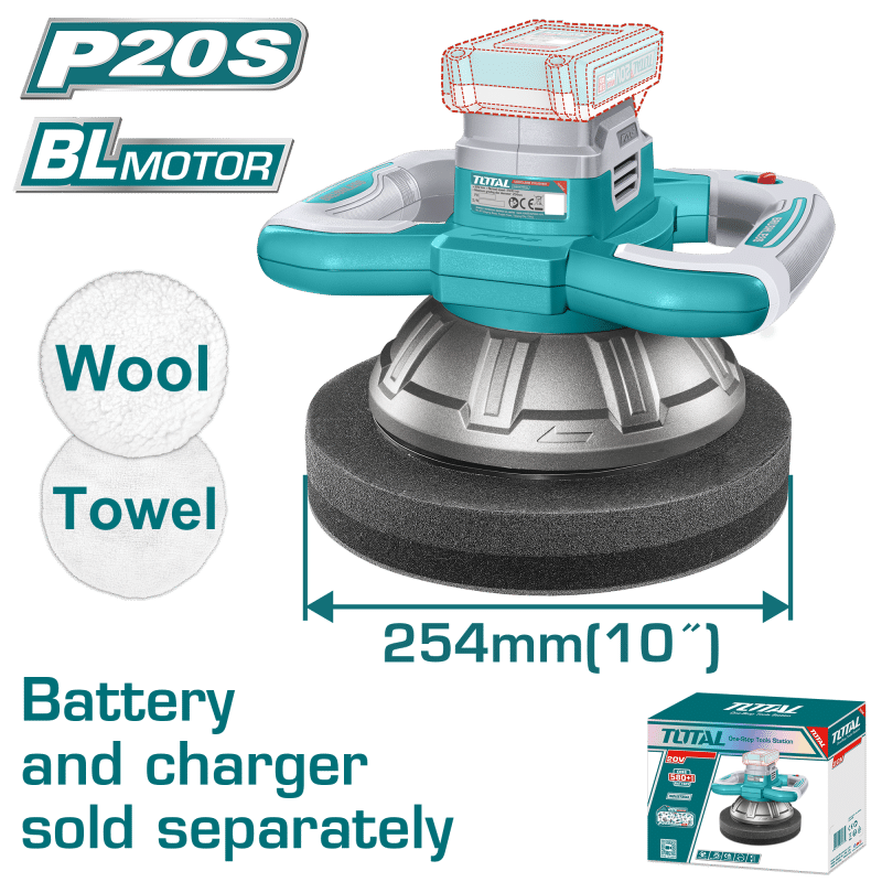 PULIDORA 20V 254MM 25000RPM BLMOTOR +ACC INDUSTRIAL