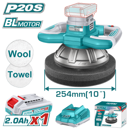 PULIDORA 20V 254MM 25000RPM BLMOTOR 1X2.0AH +ACC INDUSTRIAL