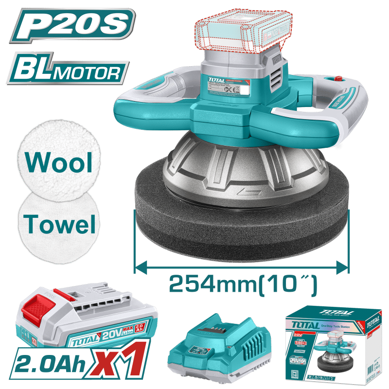 PULIDORA 20V 254MM 25000RPM BLMOTOR 1X2.0AH +ACC INDUSTRIAL