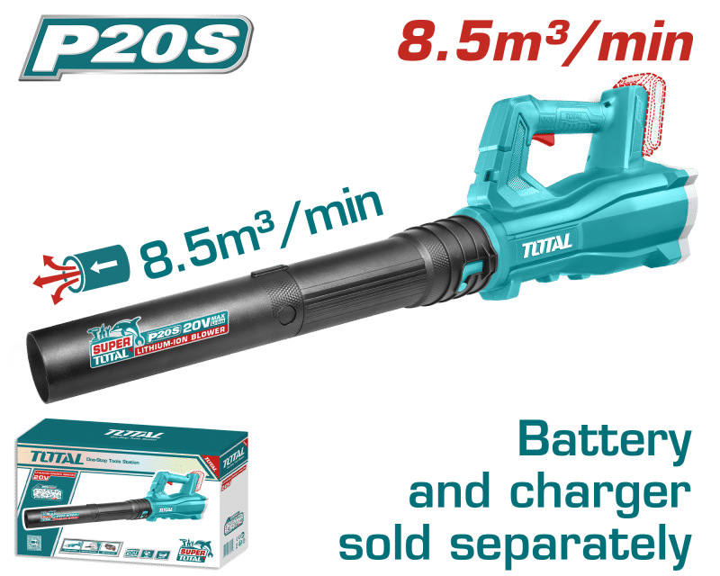 SOPLADORA LI-ION 20V 8.5M3/MIN MAX:115KM/H 15000/MIN