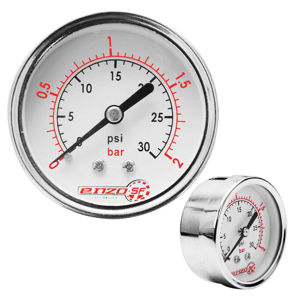 MANOMETRO 2.5PULG POSTERIOR CROMADO 0-30PSI