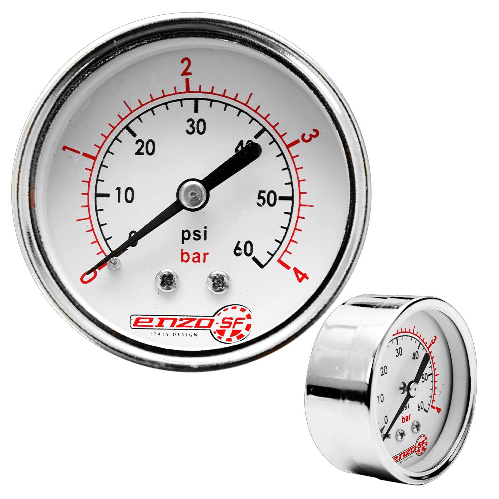 MANOMETRO 2.5PULG POSTERIOR CROMADO 0-60PSI