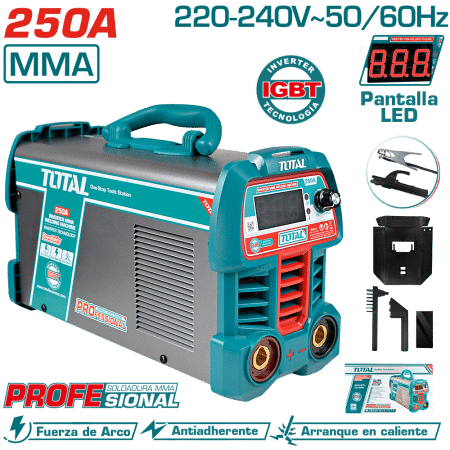 SOLDADORA INVERTER MMA 15-250A LCD E:1.6-5.0