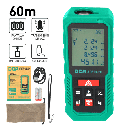 MEDIDOR DE DISTANCIA LASER 60M PREC:2MM LAS:630-670NM