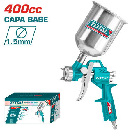 AEROGRAFO D/GRAVEDAD 400CC 1.5MM PATRON 180-250MM CONSUMO 7.1CFM