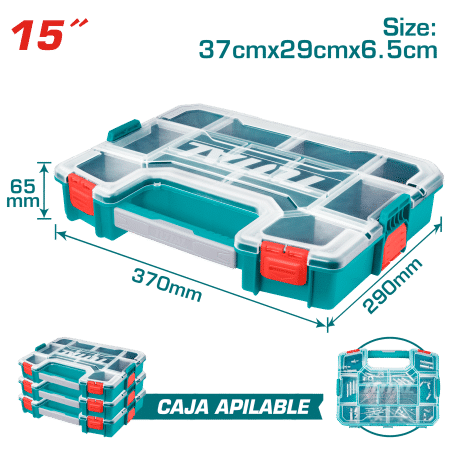 ORGANIZADOR PP 15'' APILABLE 370X290X65MM