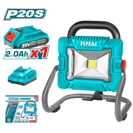 LAMPARA PORTATIL LED 20V 20W 1X2.0AH 1800LUMENS