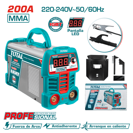 SOLDADORA INVERTER MMA 15-200A LED E:1.6-4.0MM