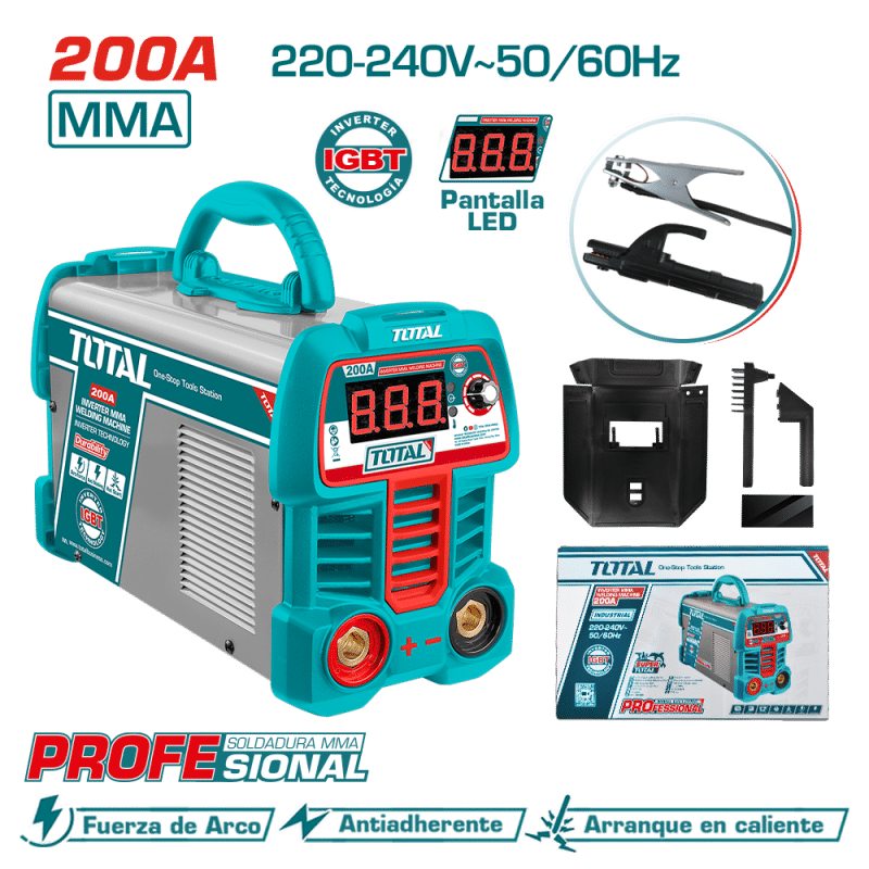 SOLDADORA INVERTER MMA 15-200A LED E:1.6-4.0MM