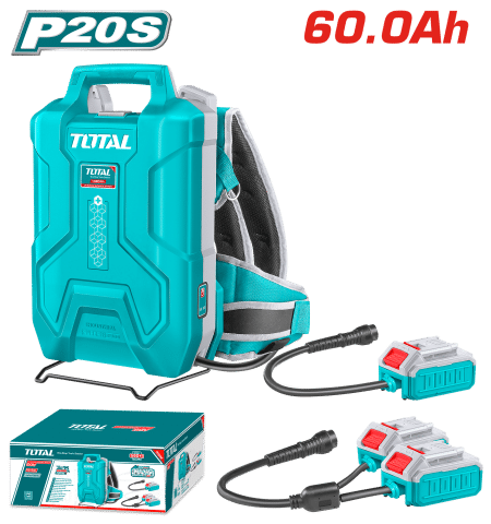 BATERIA TIPO MOCHILA 20V/20V+20V 60.0AH INDICADOR LED INDUSTRIAL