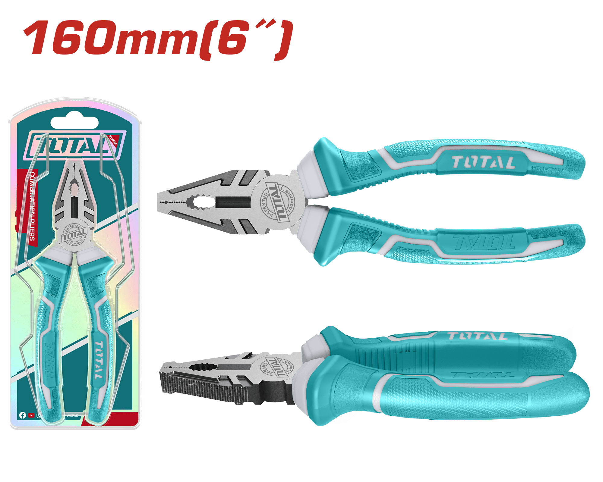 ALICATE DE COMBINACION 6'' 160MM PULIDO Y ANTIOXIDO