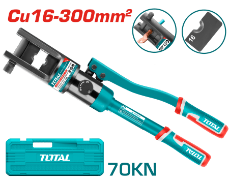 CRIMPEADORA HIDRAULICA CU 16-300MM2 FUERZA 70KN TIPO HEXAGONAL MALETIN