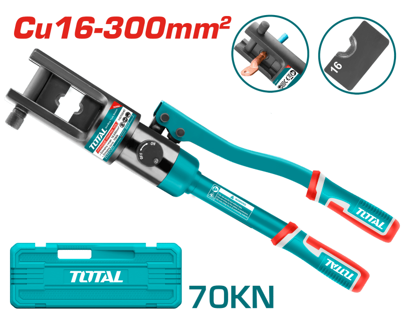 CRIMPEADORA HIDRAULICA CU 16-300MM2 FUERZA 70KN TIPO HEXAGONAL MALETIN