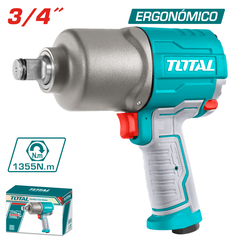 LLAVE IMPACTO NEUMATICA 1355NM 3/4'' 7000RPM 9CFM 90PSI INDUSTRIAL