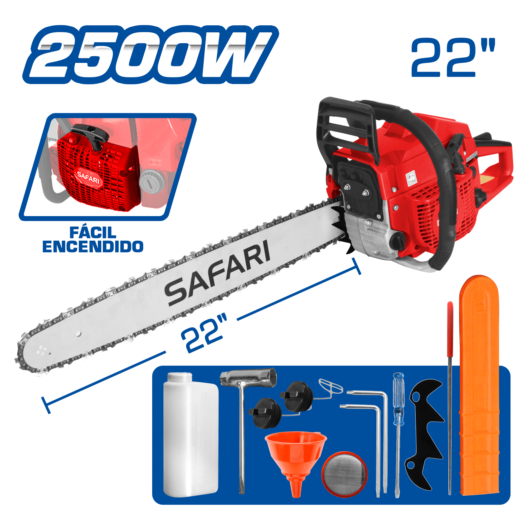 MOTOSIERRA GASOLINERA 22 2500W