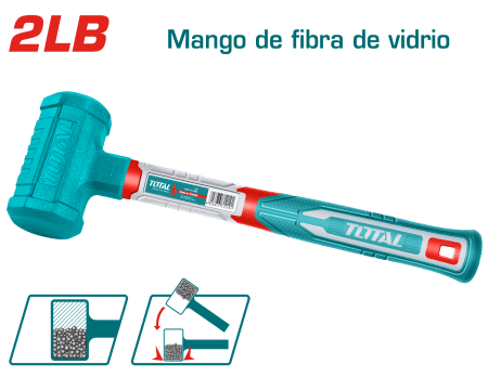 COMBA ANTIREBOTE 2LB MANGO DE FIBRA DE VIDRIO