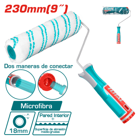 RODILLO P/PINTAR 230MM(9'') MICRO FIBRA 18MM INDUSTRIAL