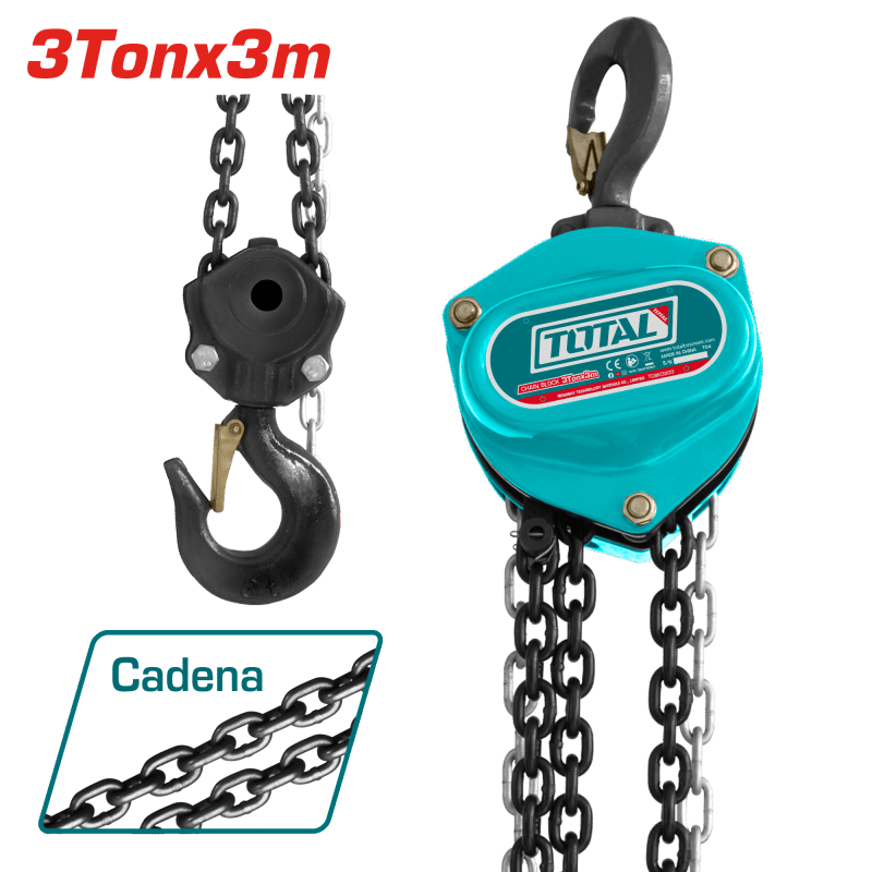 TECLE 3TON ALT:3M 290N DOBLE CADENA INDUSTRIAL