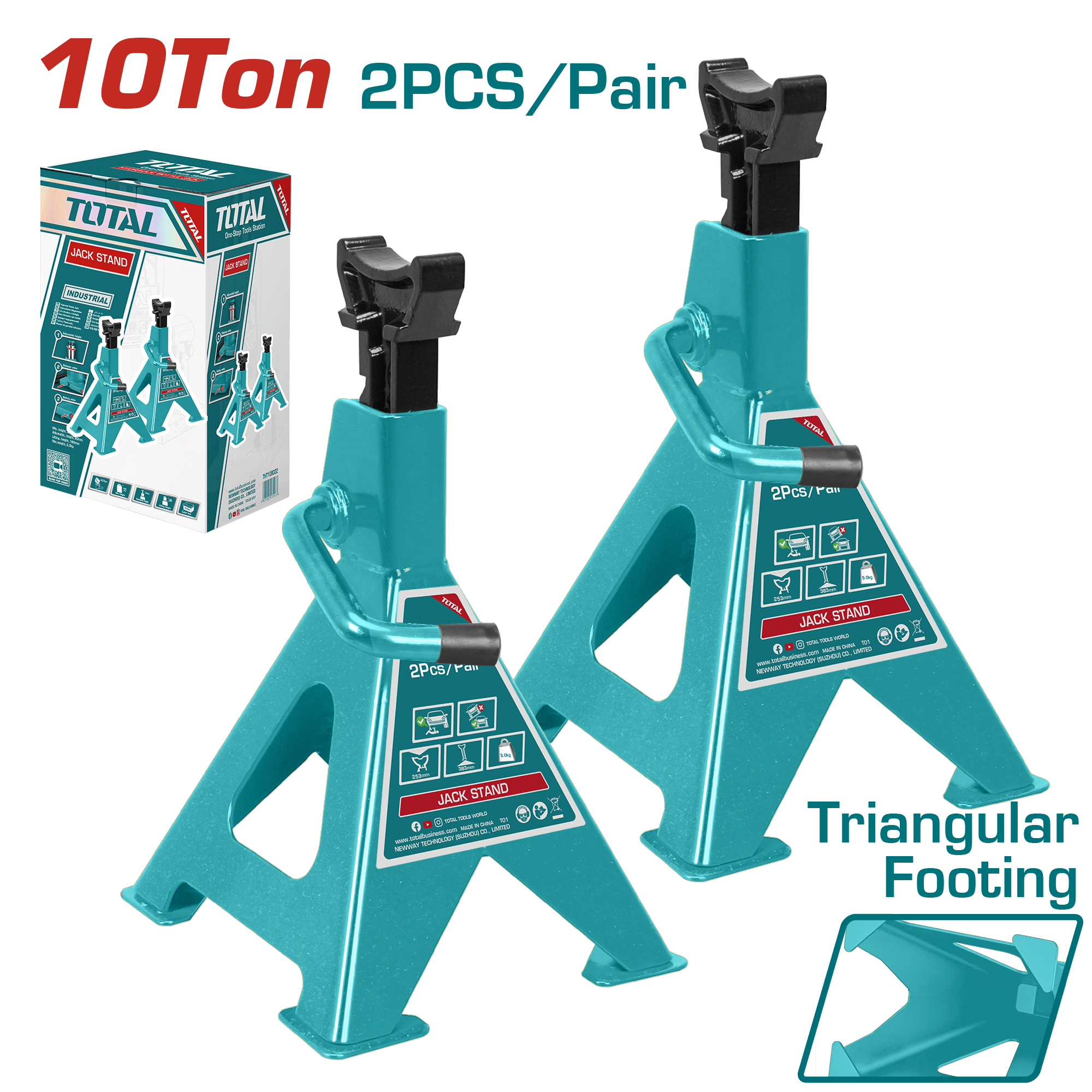 SET CABALLETE 10TON 455-705MM 2PZS X SET INDUSTRIAL