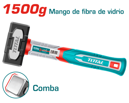 COMBA P/PIEDRA 1500G ACERO/CARBON 45 MANGO FIBRA DE VIDRIO