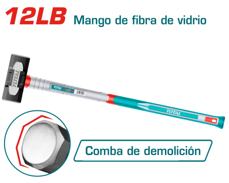 COMBA 12LB ACERO AL CARBON 45 TRATAMIENTO TERMICO MANGO FIBRA DE VIDRIO