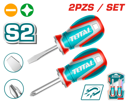 SET DESTORNILLADORES 2PCS S2 SL6.5+PH2 L:125MM MAG. INDUSTRIAL