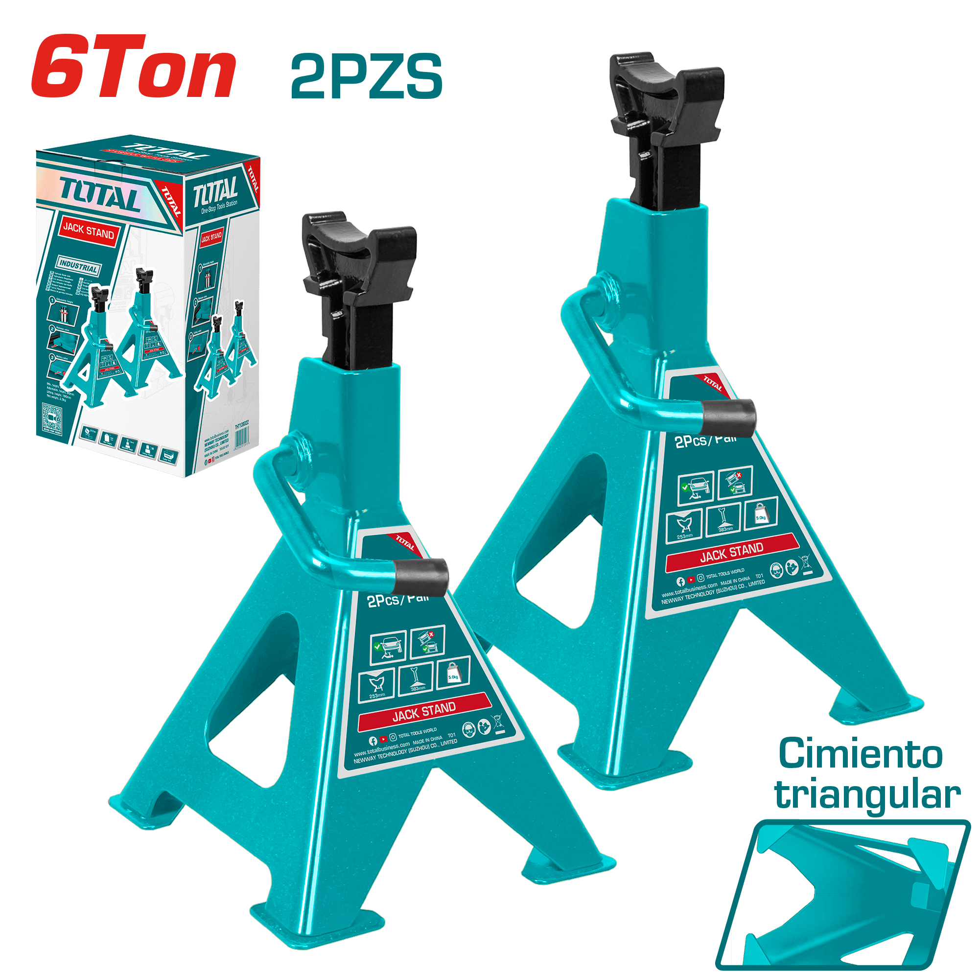 SET CABALLETE 6TON 388-580MM 2PZS X SET INDUSTRIAL