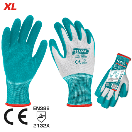 GUANTES DE TRABAJO LATEX XL (CARGA PESADA)