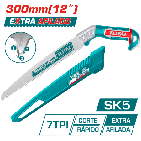 SIERRA DE PODAR 12'' (300MM) SK5 7TPI CON PROTECTOR INDUSTRIAL