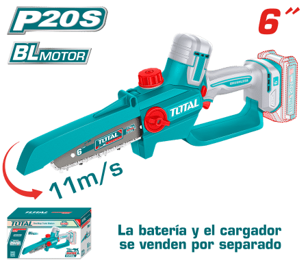 SIERRA DE CADENA LI-ION 20V 6" 15CM 11M/S + ACC
